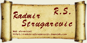 Radmir Strugarević vizit kartica